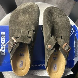 Birkenstock Boston Soft Footbed Mocha ladies size 8